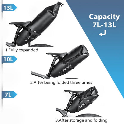 Bicycle Saddle Bag Waterproof 13L